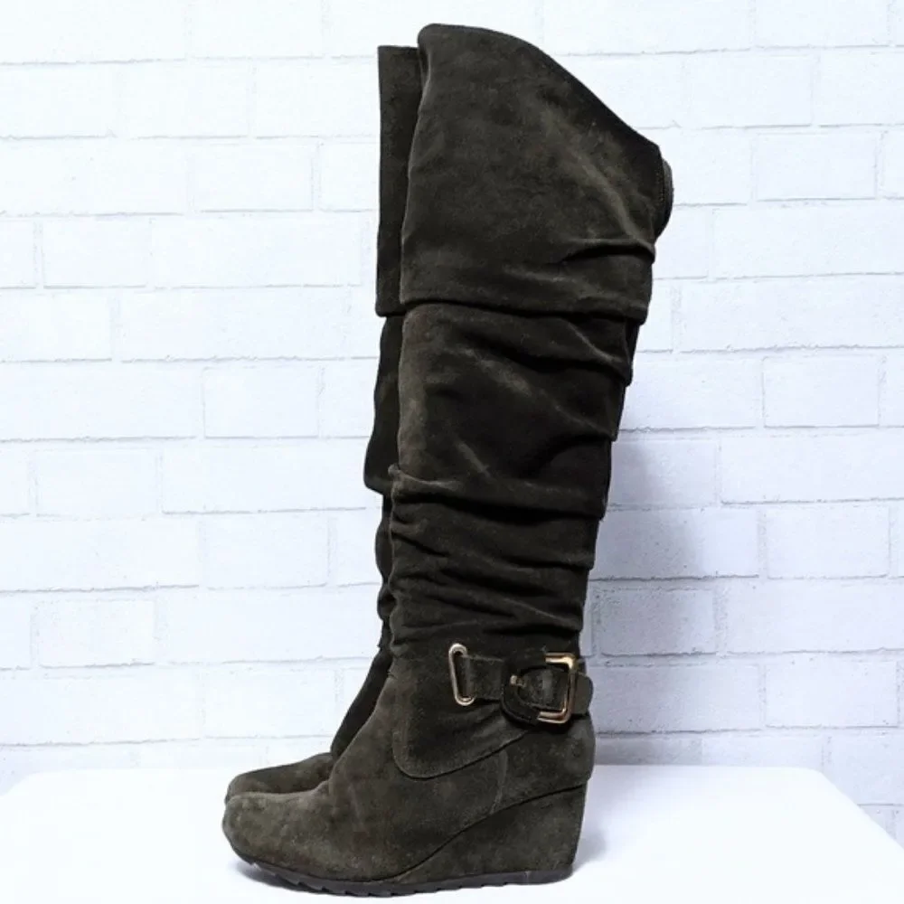 EARTHIES Raphaelle Suede Over the Knee Boots 7.5